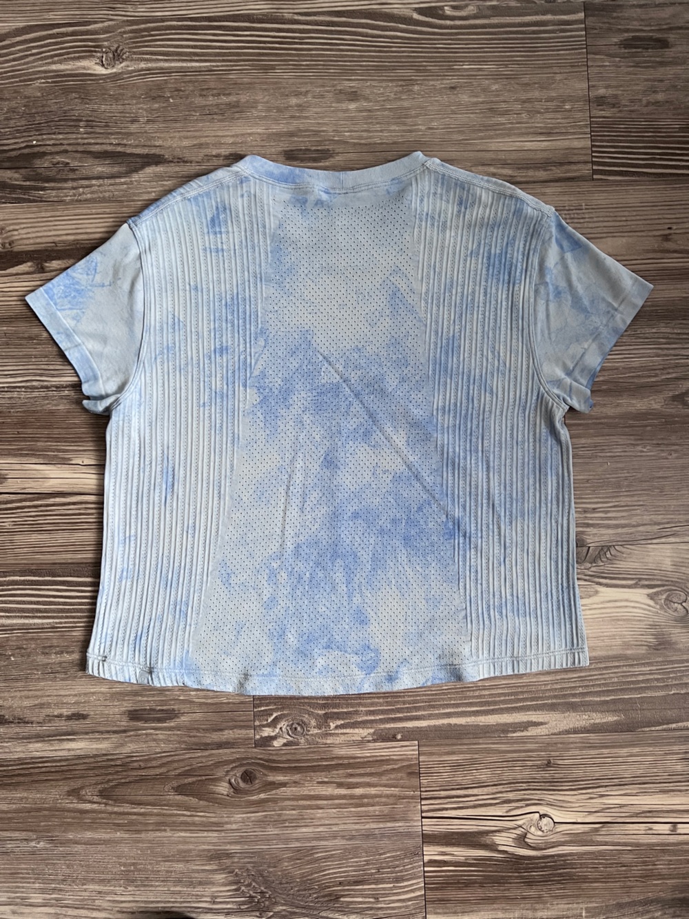 Lululemon Train to Be Short Sleeve *Wash Blue Linen / Chalk Wash Water Drop
